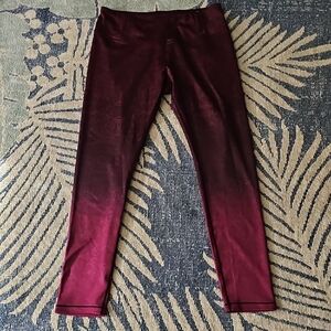 CALIA by Carrie Underwood Maroon Woman's Leggings